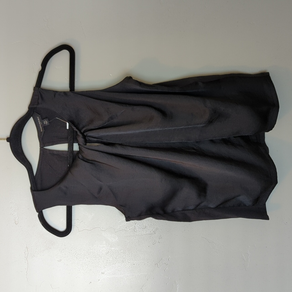 Banana Republic Black Satin Twist Women's Tank Top Size XS